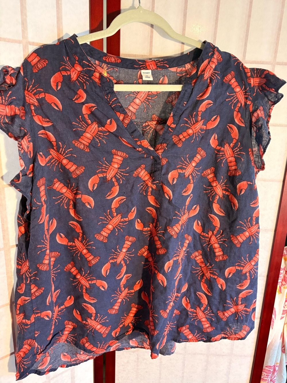 Lobster Print Women’s Blouse
